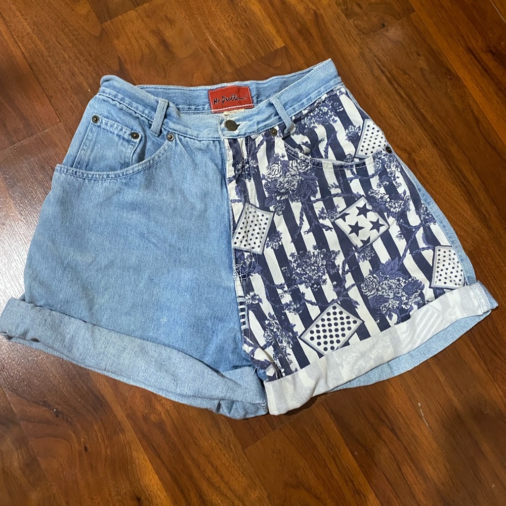 Repurposed vintage denim shorts size 4